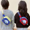 Stylish Kids Shoulder Bag With Cartoon Car Print Lightweight Versatile Design For Boys And Girls