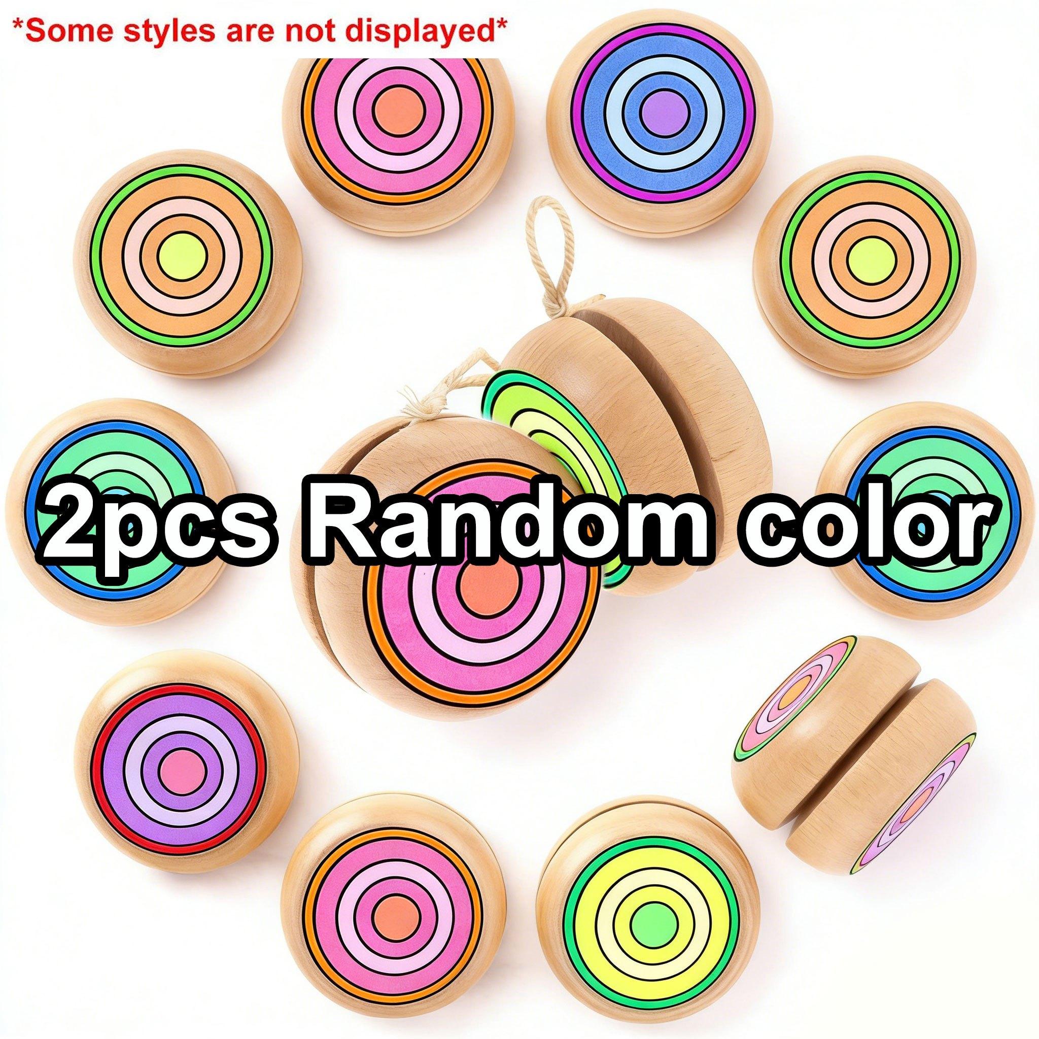 

2PCS Handcrafted Wooden Yoyo - Circular Exercise Toy with DIY Paintable Design, Perfect for Party Games, Adult Hobby ZSY
