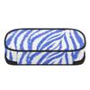 Pencil Bag 300D Polyester Spacious Storage Smooth Zipper with Pen Slots Mesh Pocket and Spacious Main Compartment for Students