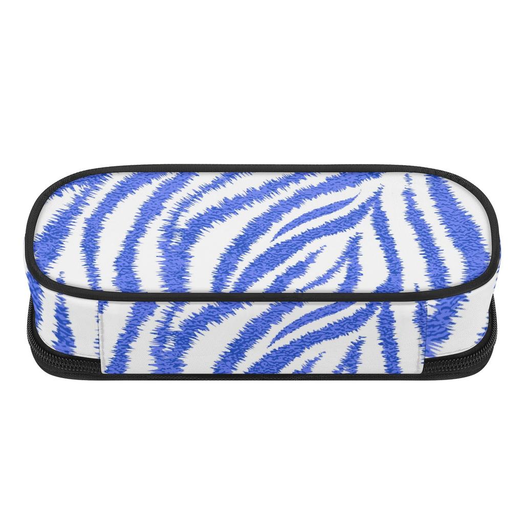 Pencil Bag 300D Polyester Spacious Storage Smooth Zipper with Pen Slots Mesh Pocket and Spacious Main Compartment for Students