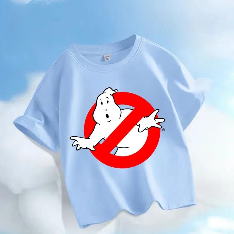 2026 Ghostbusters Daredevil Childrens Comic Game Cartoon Print Boys and Girls Sportswear Casual Shirts Summer Shirts