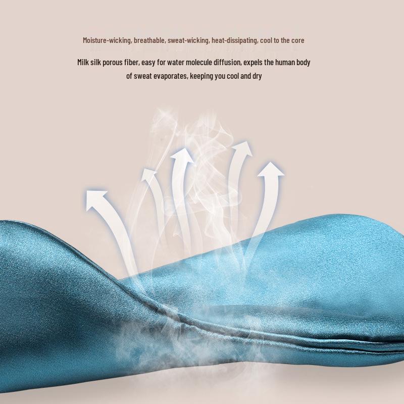 Unisex Silk Sleep Eye Mask with Ice Pack for Eye Fatigue Relief - Breathable Blackout for Naps