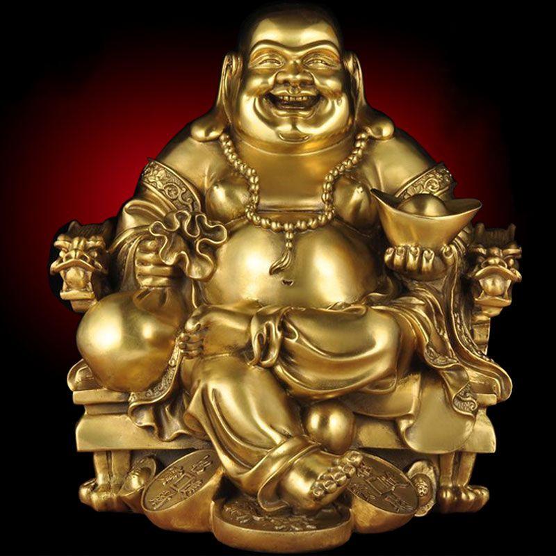 Chinese Sitting Lotus Cloth Bag Buddha Maitreya Buddha Ornaments Attract Wealth Living Room Entrance Decorations Opening Gifts