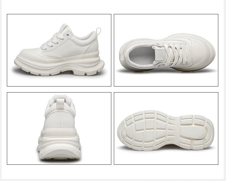 Men's Autumn Height-Boosting Casual Sneakers - 8cm Invisible Lift, Thick Sole, Trendy Dad Style