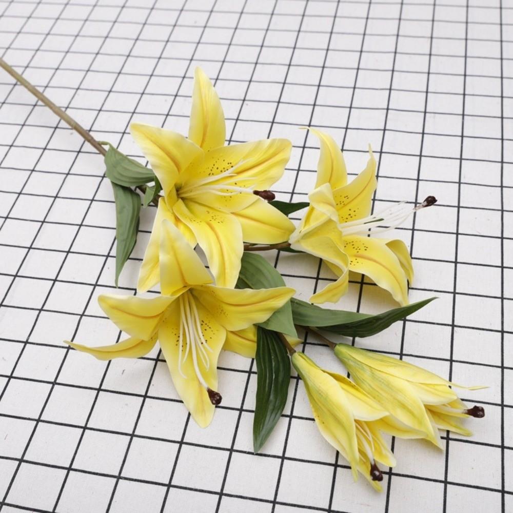 Plastik Simulation Lilium Brownii Blume 5 Köpfe Künstliche Blumen Wohnzimmer Schreibtisch