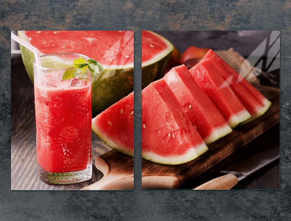 GLAS-KOCHFELD-SCHUTZPLATTE 85x52 WASSERMELONE
