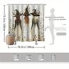 1/4Pcs Halloween Decoration Witch's Back Pattern Shower Curtain Bathroom Decor Halloween Decoration Indoor Shower Curtain