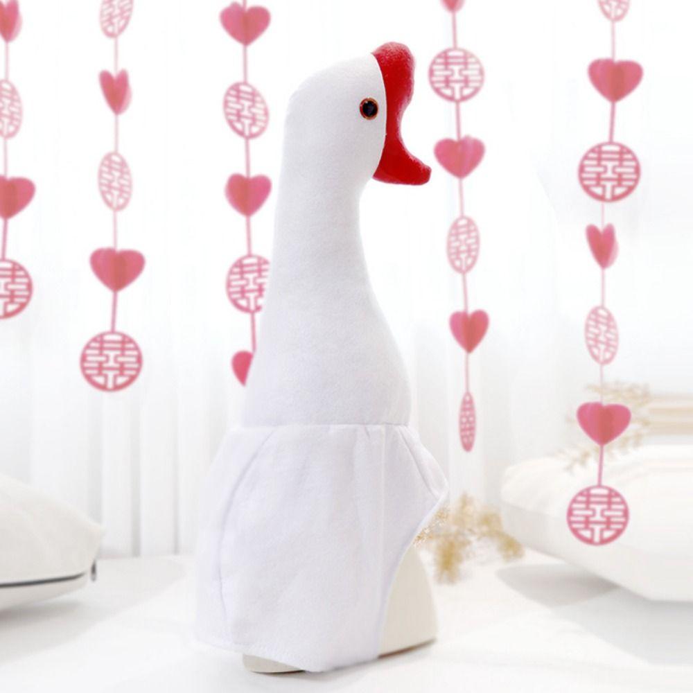 Funny Creative Big Goose Headgear Plush Soft Halloween Party Hat Photo Props Adjustable Cartoon Goose Hat Halloween Party