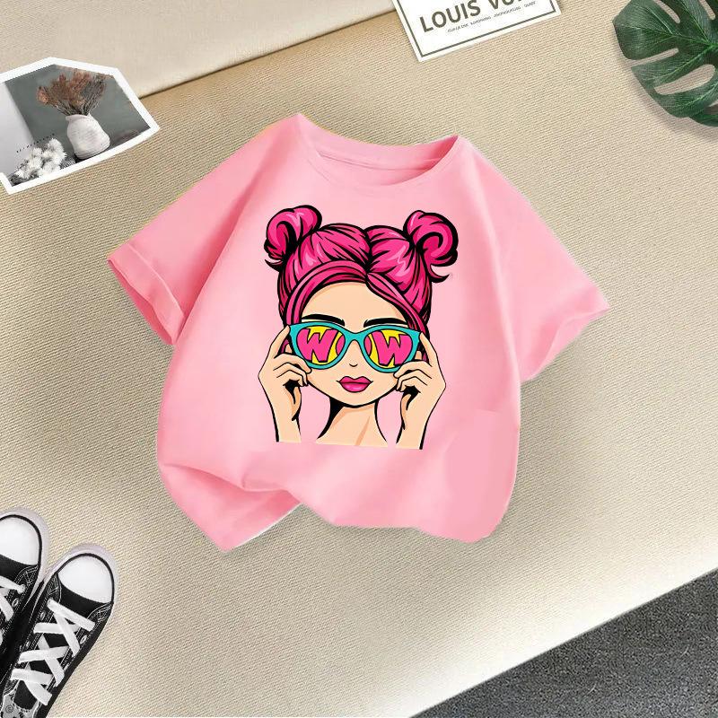 Children's T-Shirt Children's New Summer Children's Short-Sleeved T-Shirt Boys and Girls Casual Tops Girls Summer T-Shirt