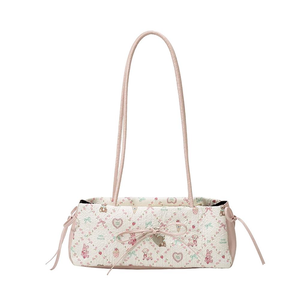 

Каваи Милая Сумка под Мышку Бант Лента Сумки на Плечо для Женщин Меньшинство Лолита Девушки Принт Бант Сумка Кроссбоди Роскошный Дизайн