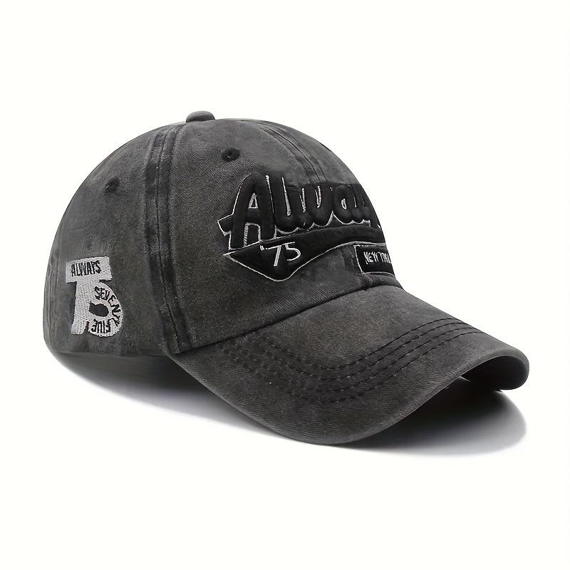 

Винтажная хлопковая бейсболка с вышитым логотипом, потертая, с загнутыми полями, унисекс one size fits all чёрный