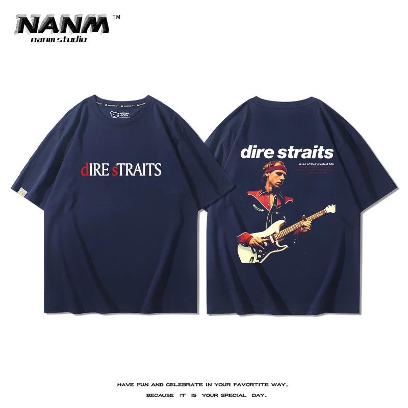 Blues Rock Hiphop Print 100 Cotton Men Women Tshirt Summer Autumn Daily Outdoor Sports Party Casual Loose Street Shortsleeve