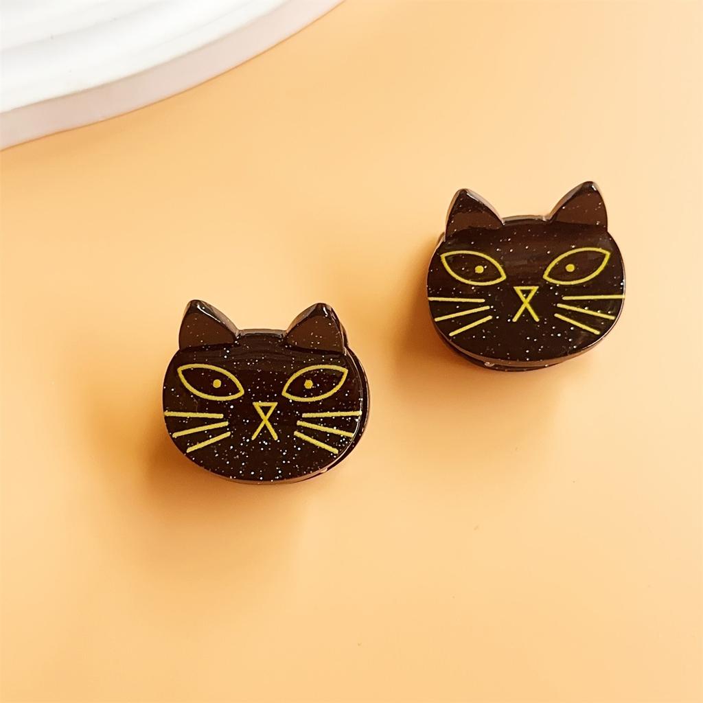 2pcs Halloween party personality funny bat pumpkin spider small grab clip niche fashion versatile braided hair accessories