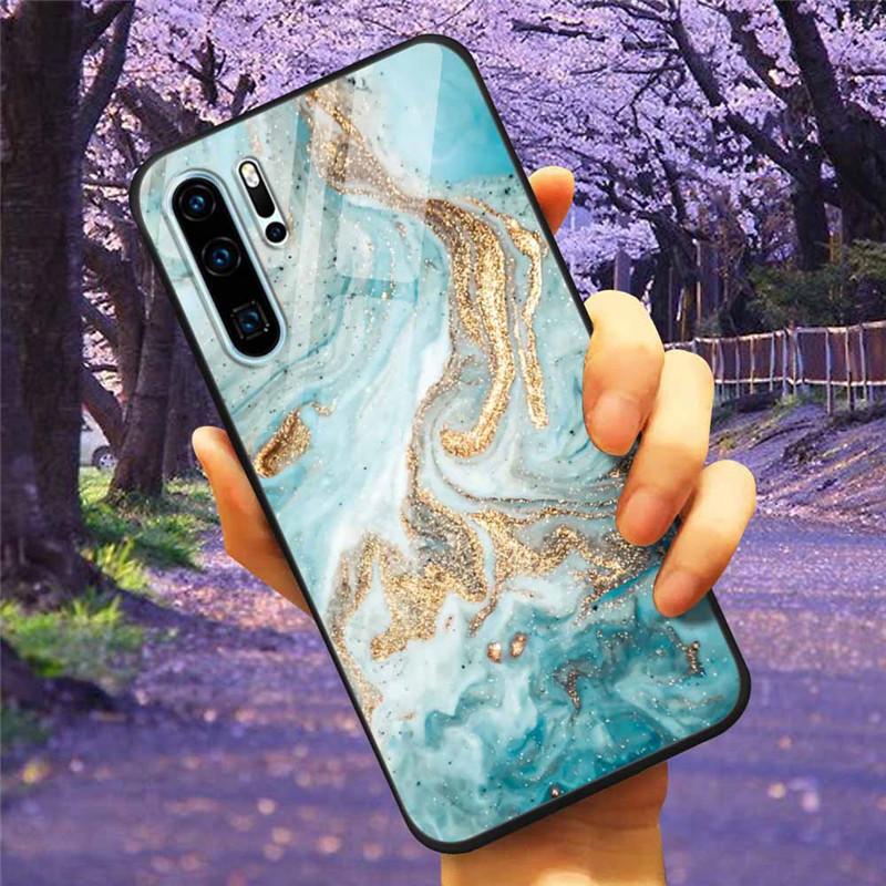 Phone Cover For Huawei P30 Pro Lite Case Tempered Glass Space Wolf Lion Funda for HUAWEI P30 Lite Luxury Cases P30Pro P 30 Cat
