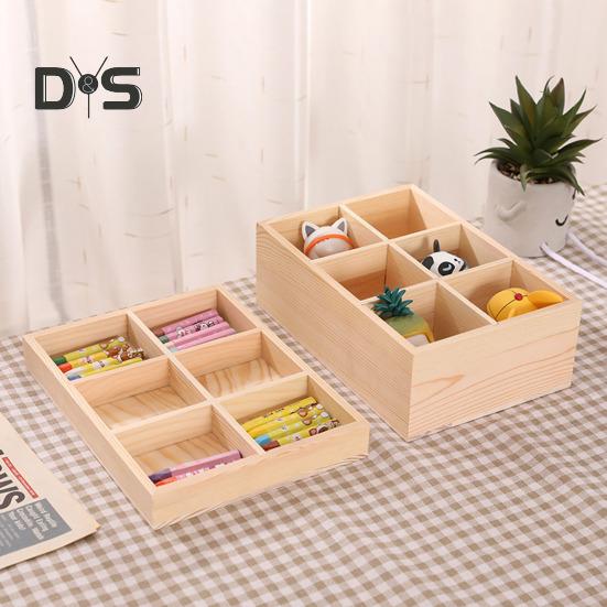 Aufbewahrungskoffer für Pinsel, glatte Kanten, gratfrei, großes Fassungsvermögen, mehrere Fächer, rechteckige Aufbewahrungsbox aus Holz