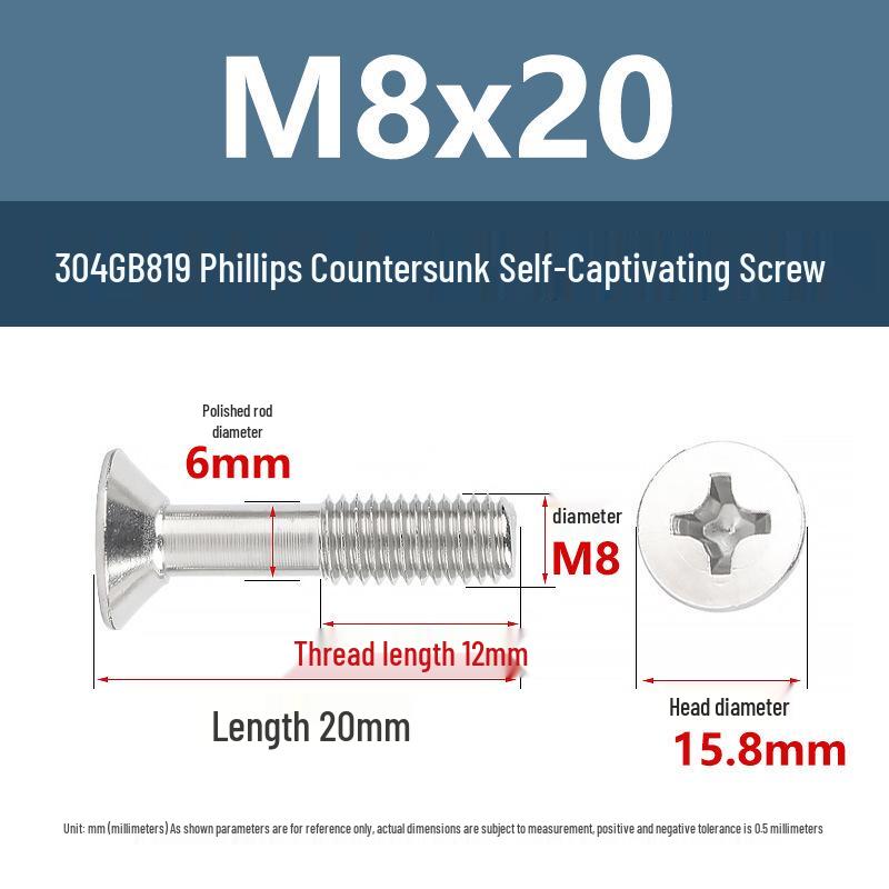 Yigu 304 Edelstahl Sicherungsschrauben M3 M4 M5