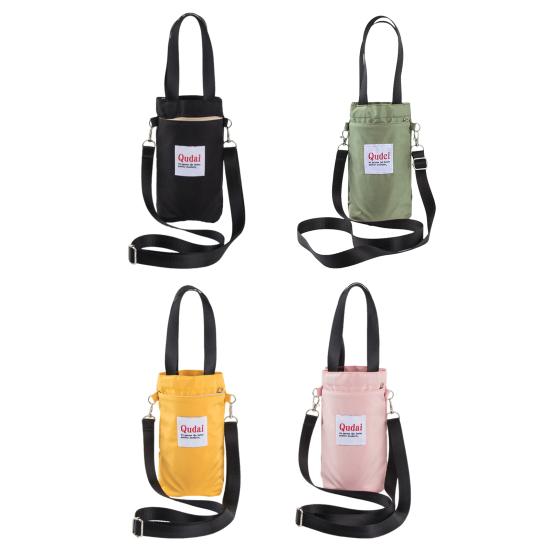 Drikkeflaskeveske med stropp for Qudai Utendørs Multifunksjonell Veske Oppbevaring Håndveske Crossbody Bærbar Veske Vanntett Håndfri