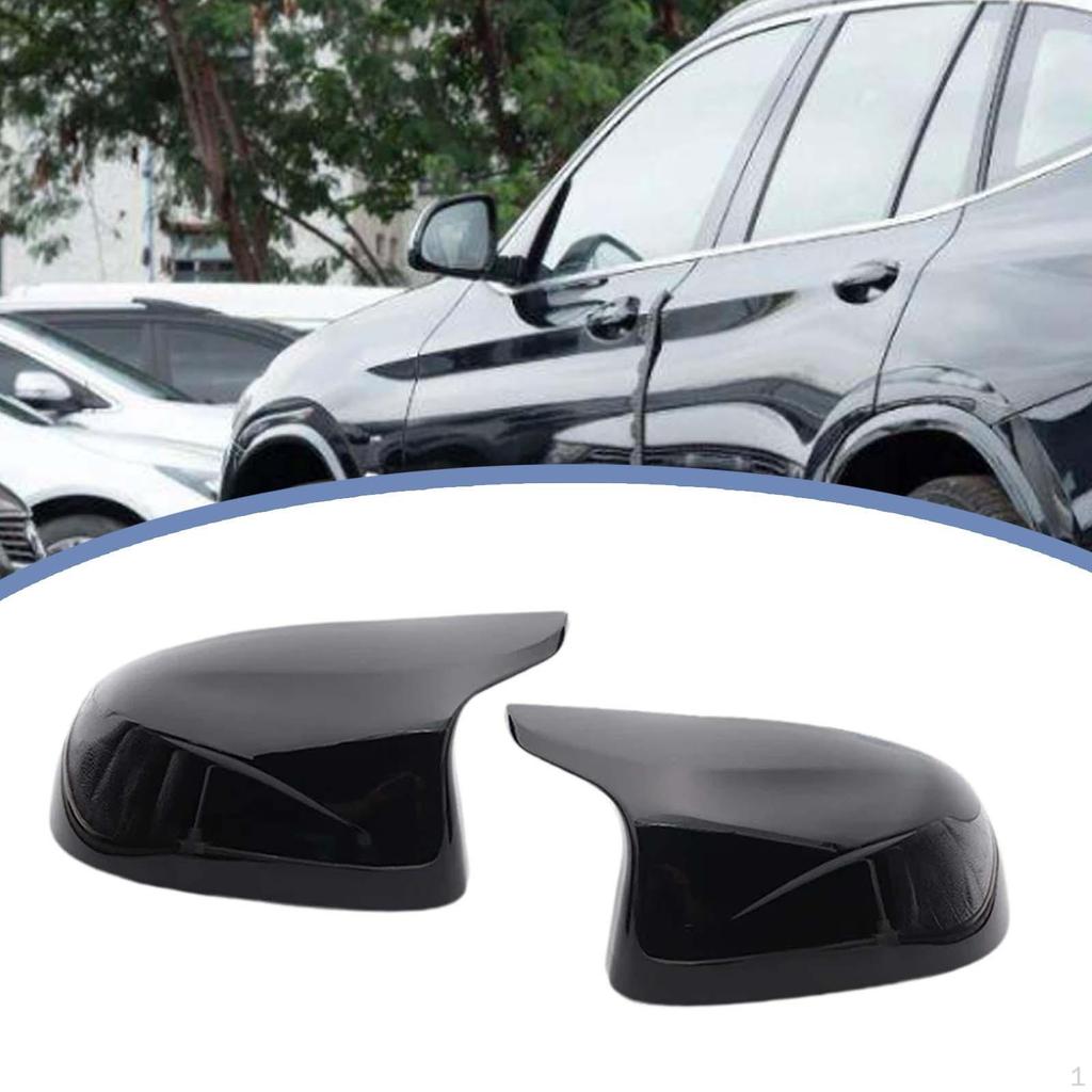 2 Pieces Door Wing Mirror Cover Cap Car Rearview Shell Housing Caps Side