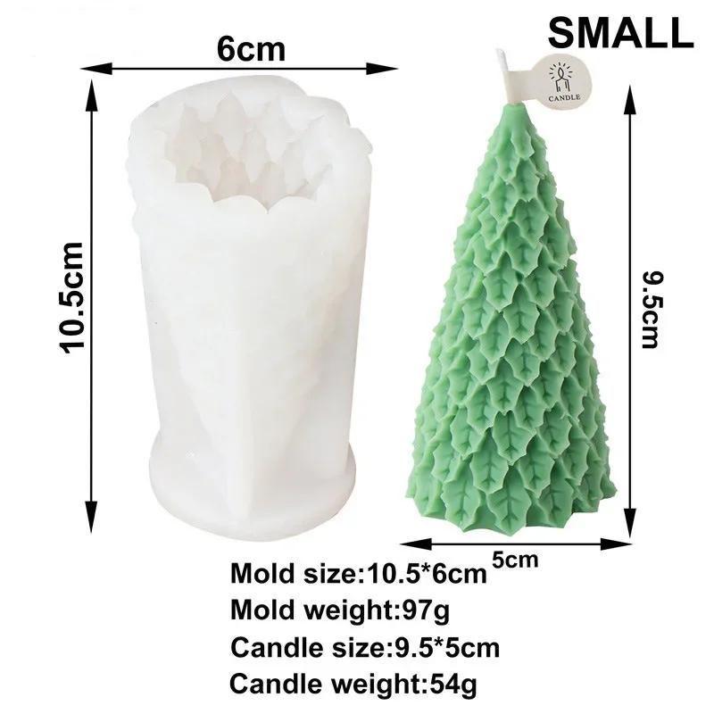 Christmas Tree Pine Aromatherapy Candle Gypsum Mold Christmas Series Candles Silicone Mold Table Decoration Silicone Mould