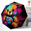 1pc Colorful Bear Automatic Open/Close Umbrella Sturdy Iron Frame, Compact Travel Umbrella,lightweight & Durable Everyday Carry A0829050