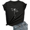 DANVOUY Dragonfly Shirt Cute Graphic Tee Shirts Funny Short Sleeve Casual V-Neck Tops