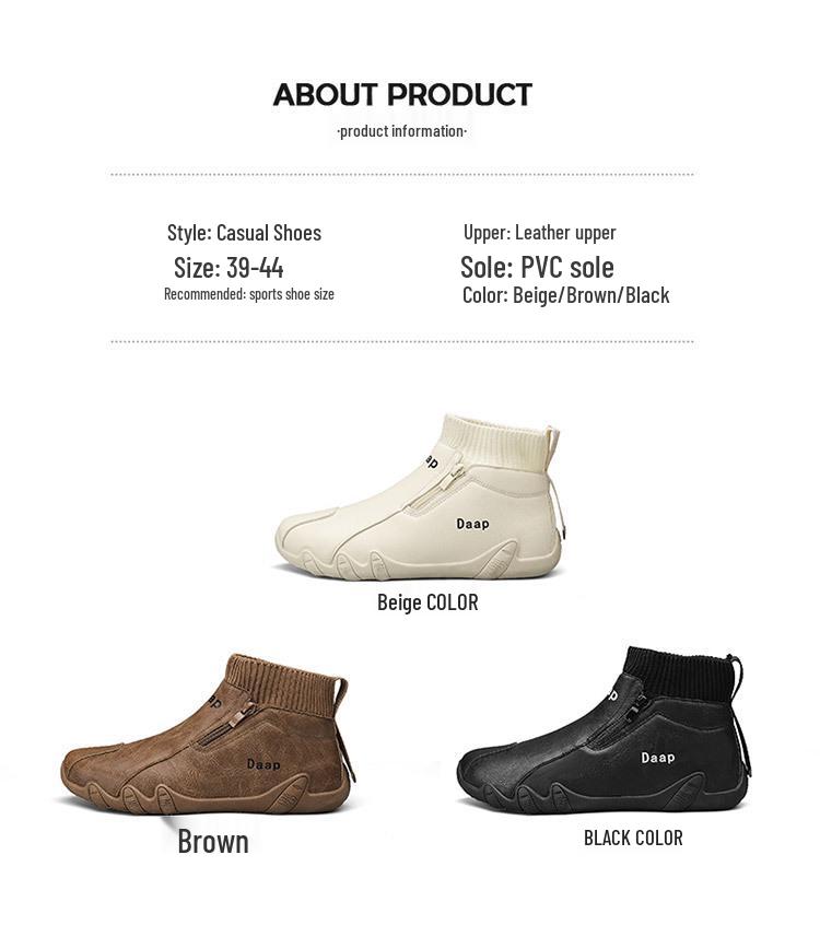 Men's 2025 Winter High-Top Versatile Velvet Shoes: Trendy, Fashionable, and Casual Outdoor Footwear