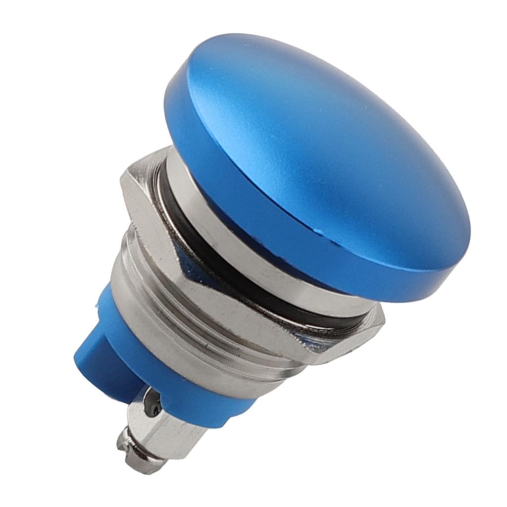 1PC 16mm Metal Push Button Switch Momentary Self-Reset 1NO Waterproof Mushroom Head Push Button Switch 3-220V 3A