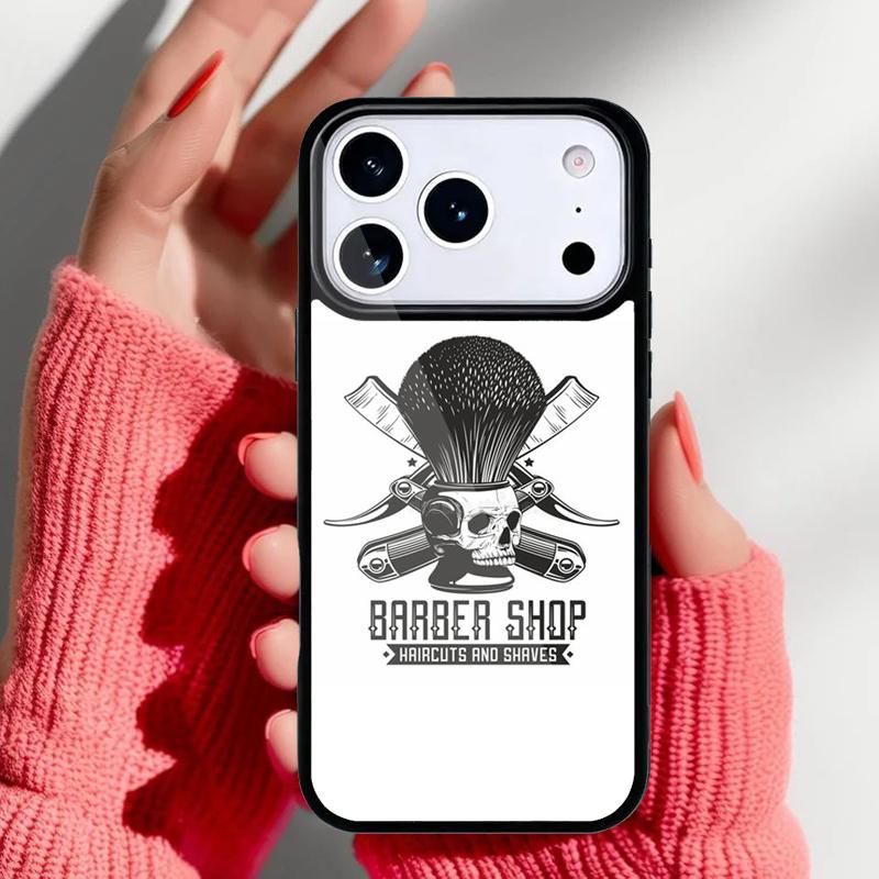 Barber Scissors Hairstylist Salon Phone Case for iPhone 17 16 15 14 13 Pro Max Back Cover for 12 11 Pro Coque