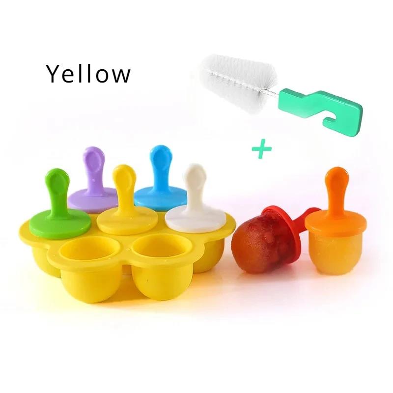Ice Cream Mold Silicone Popsicle Bar Reusable Non-stick Ice Cube Tray Homemade Food for Kids Mini DIY Family Party Essentials 6