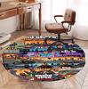 Grand Theft Auto VI Pattern Round Rug, Indoor/Outdoor Mat, for Picnic, Gameroom, Bedroom, Office, Living Room, Home Decor Carpet, Birthday Gift
