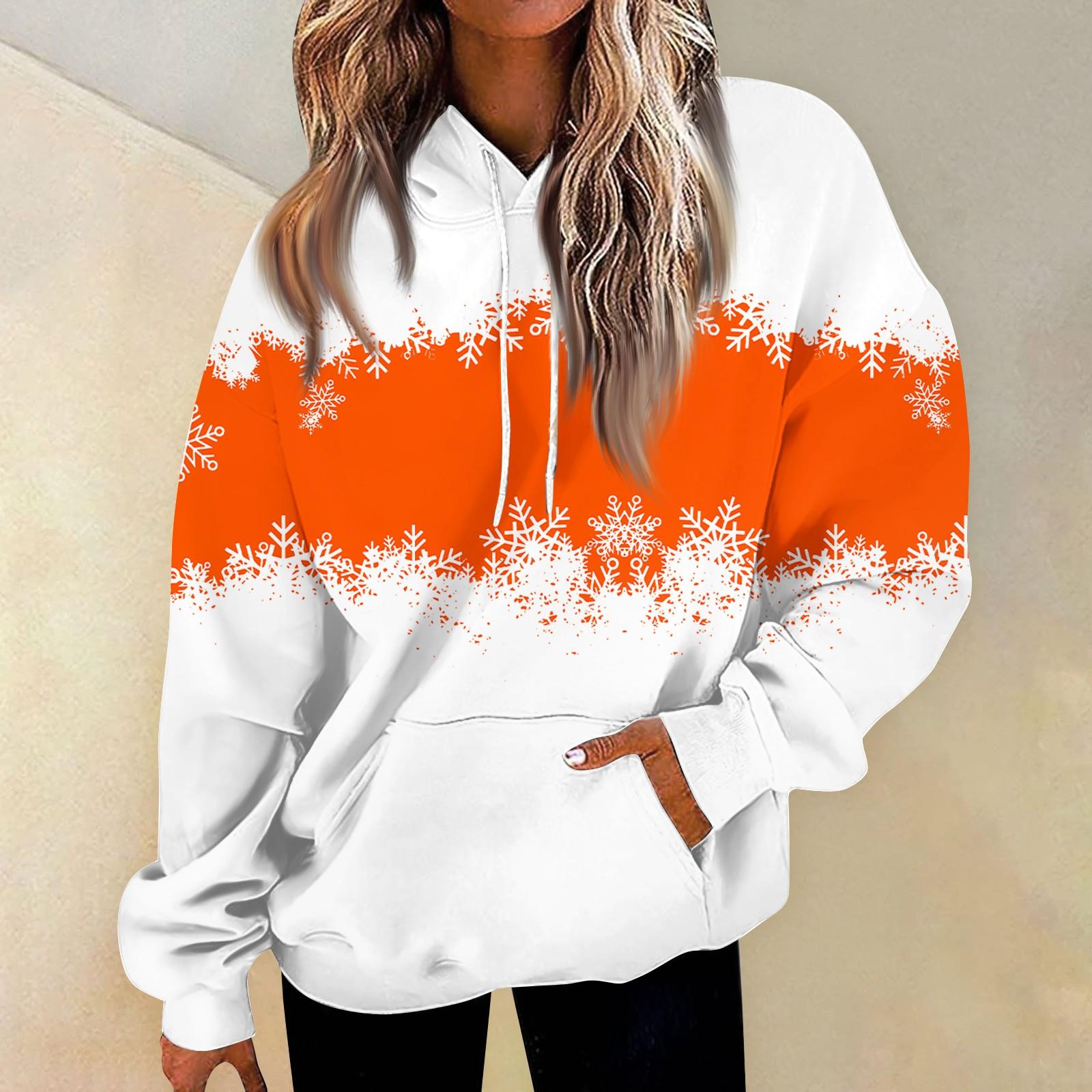 

Женские повседневные модные пуловеры с длинными рукавами и принтом, толстовки с капюшоном S шафрановый