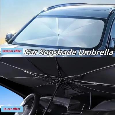 Car Sunshade Front Windshield Titanium Silver Thickened Sunshade Anti UV Folding Car Sunshade Car Sunshade Accessories