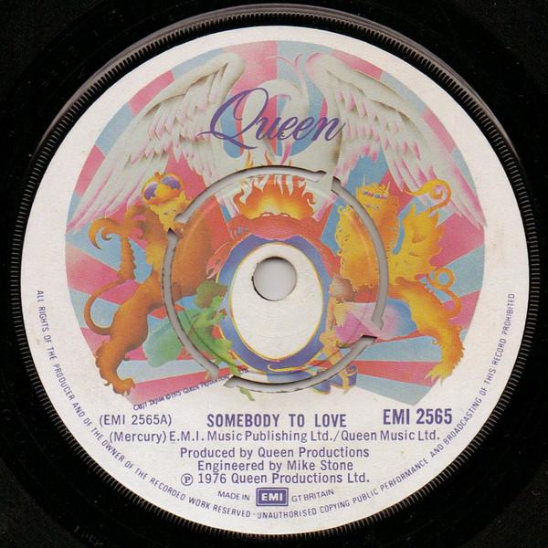 

7inch Record QUEEN Somebody To Love EMI2565 EMI 1976 UK Rock Used