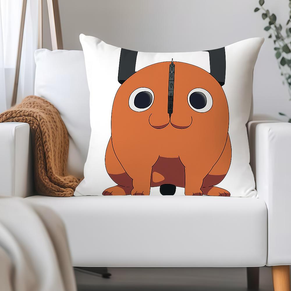 Anime C-CHAINSAW M-MAN Pochita Pillow Case Applicable Space For Guest Rooms Interiors Cars Office House Decoration