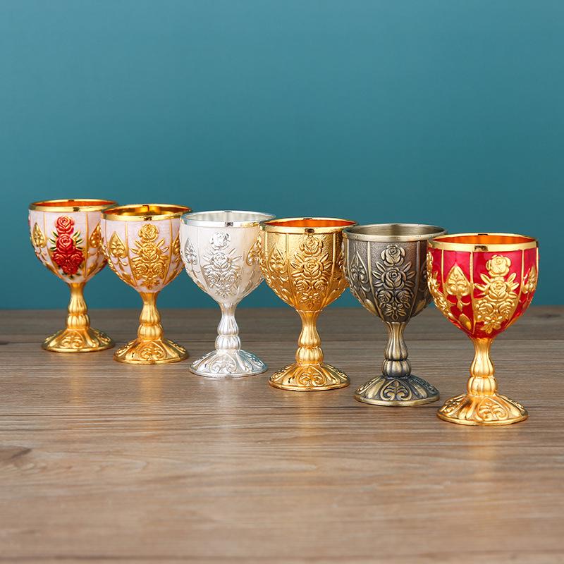 Elegant Vintage White Wine Toast Glass - Durable, High-Value, Retro Style