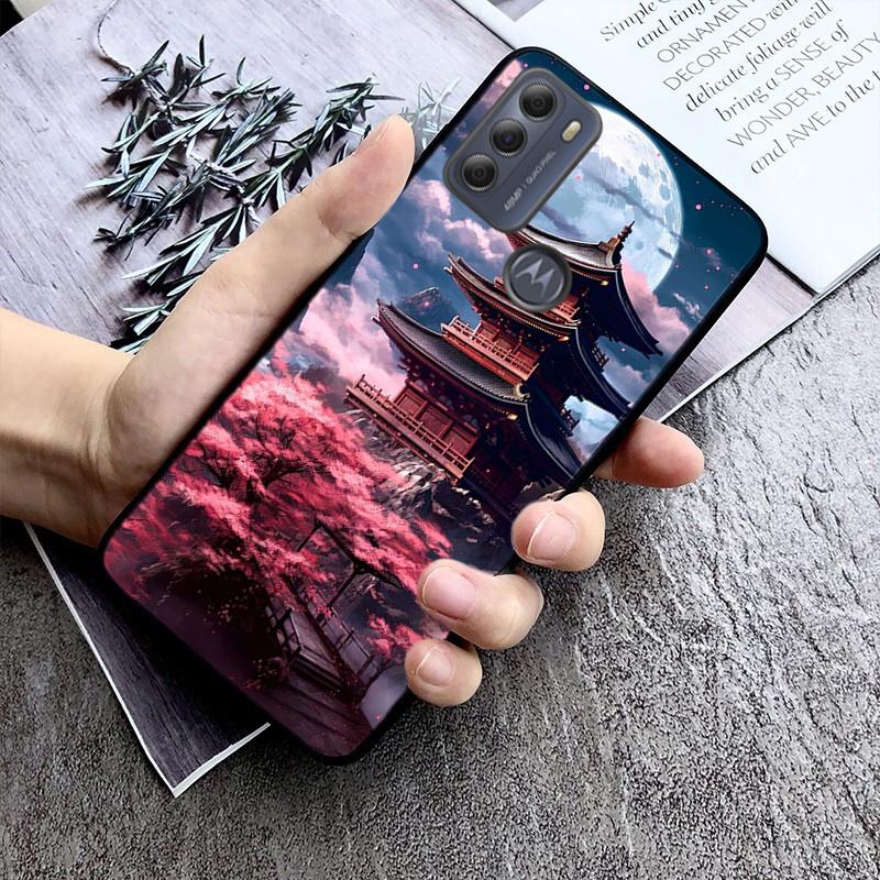 Japanese Mount Fuji Landscape Phone Case For Moto E32 E32S E20 E40 E7 Plus Edge 40 30 Ultra Neo 20 Lite G13 G9Plus GPure GStylus