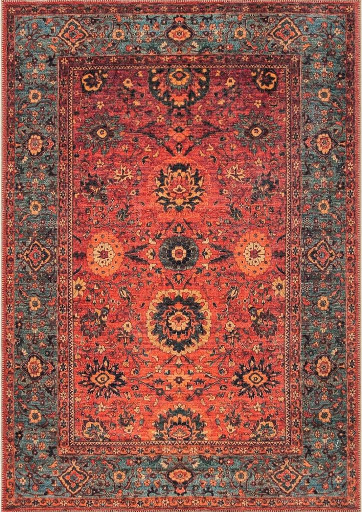 Luxurious Red Vintage Print Carpet Elegant Non Slip Rug for Living Room Bedroom Classic Floor Mat Home Decor Easter Festivals