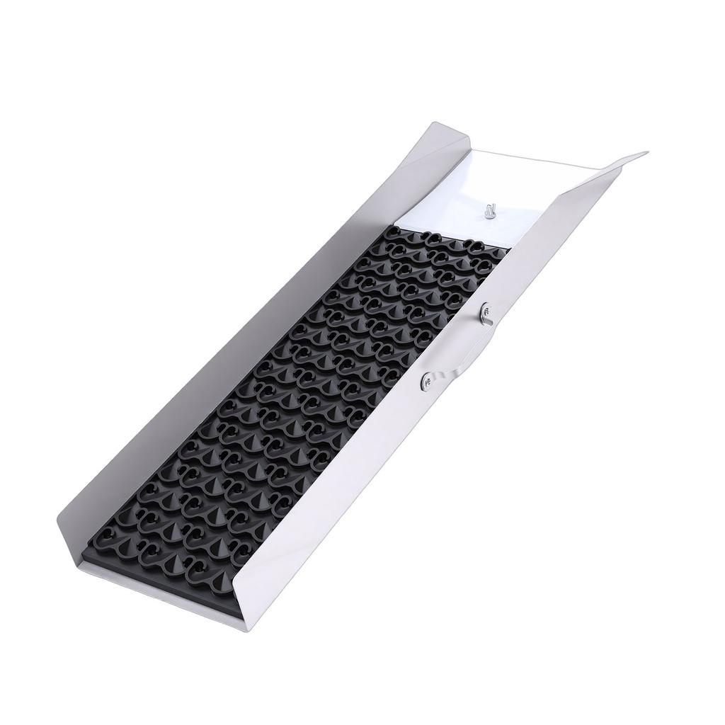 Gold Sluice Box Folding Aluminum Alloy Portable Gold Mining Chute Panning Prospecting Recovery Tool with Rubber Pad