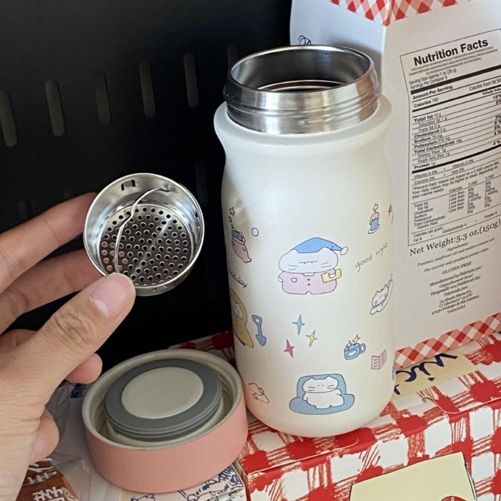 Dog Vacuum Mug Bowknot Thermal Car Cup Portable Water Bottle