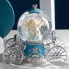 Dreamy Snowfall Rotating Pumpkin Carriage Crystal Ball Music Box – Children's Birthday Gift