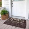 American Country Wood Grain Home Sweet Home Non-Slip Floor Mat Absorbent Decorative Area Rug for Entrance Bathroom Kitchen