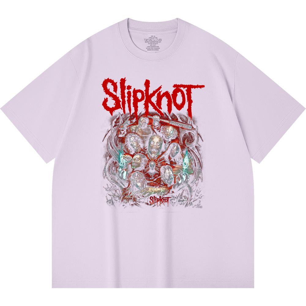 230 Gsm 100% Katoen Heavy Metal T-shirt Rockband Populaire Muziek Print Unisex Zwaar Katoen T-shirt