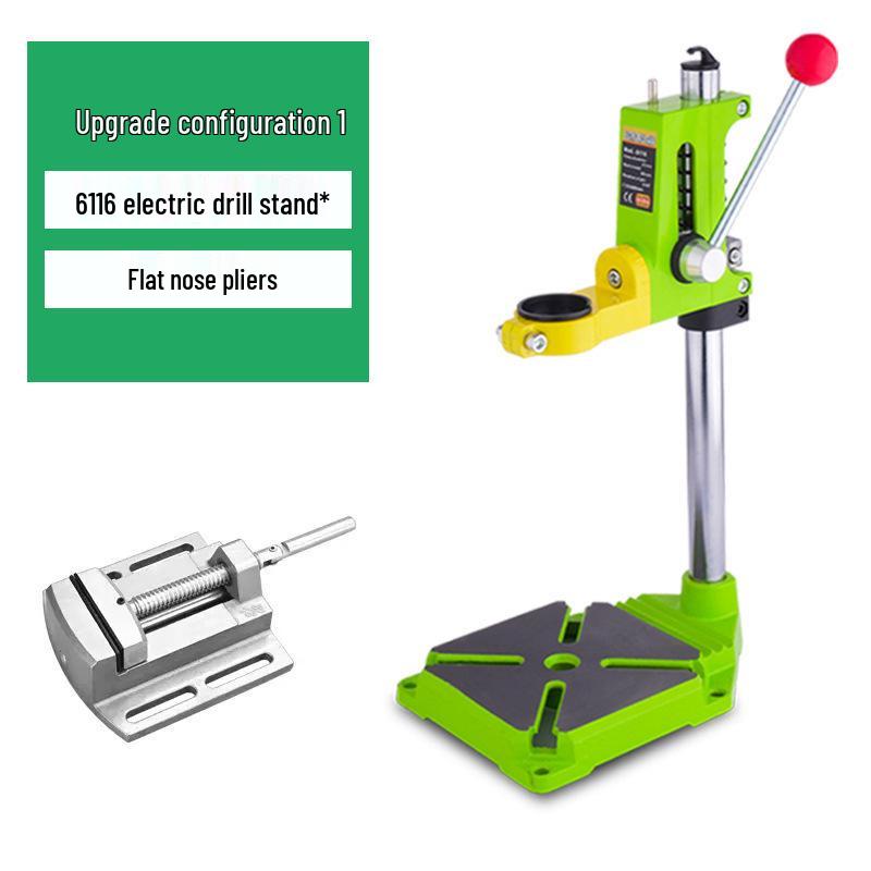 Compact Multifunctional Bench Drill Stand for Hand Drills - High Precision Workbench Fixture