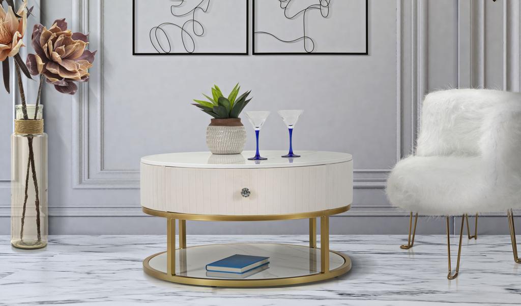 Coffee Table Montpellier Cream Cm Ø 75X36