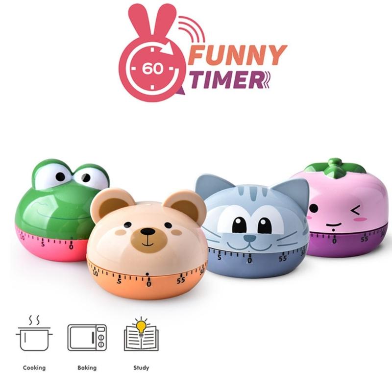 Tierform-Erinnerer Lautklingender Mechanischer Timer Neujahrsgeschenk Kind Küche Niedlicher Party-Timer zum Kochen Lesen Sport