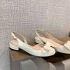Fashion Round Toe Shallow Mouth One Buckle Strap Sandals Women 2025 New Bow Single Shoes