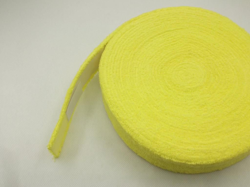 Cotton Grip Tape 10 Meters with End Tape for and Squash [phalatina] Thick, Quick-Drying Towel, Long, Badminton, Tennis, (Yellow)