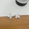 Elegant Zircon Flower Stud Earrings for Women - Fashionable, Luxurious, Sweet, and Versatile.