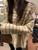 European Style 100% Pure Wool Striped Cashmere Sweater for Women - Autumn/Winter Collection