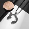 Hollowed Out Horsehead Necklace Men Girl Pendant Hip-hop Silver Gold Color Stainless Steel Chain Personality Rock Jewelry Gifts